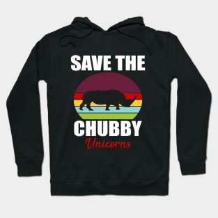 Save The Chubby Unicorns Vintage Distressed Gift Hoodie